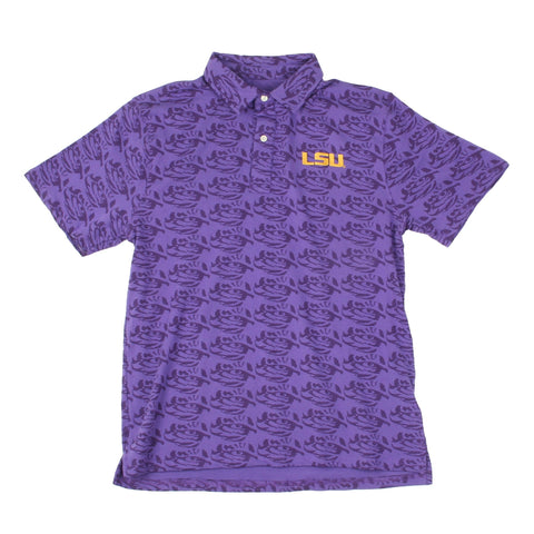 LSU Tigers Men's Allover Print Polo