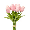White Real Touch Tulip Bunch