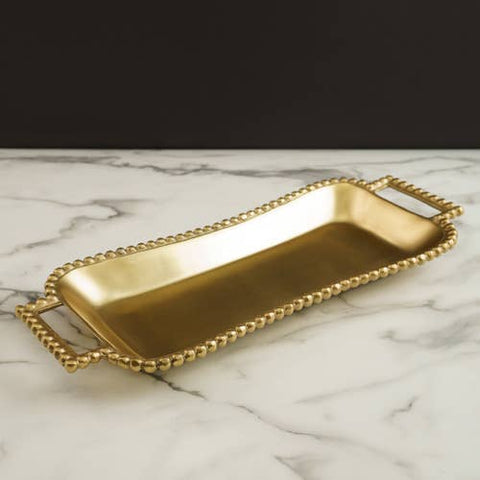 Gold Beaded Tray