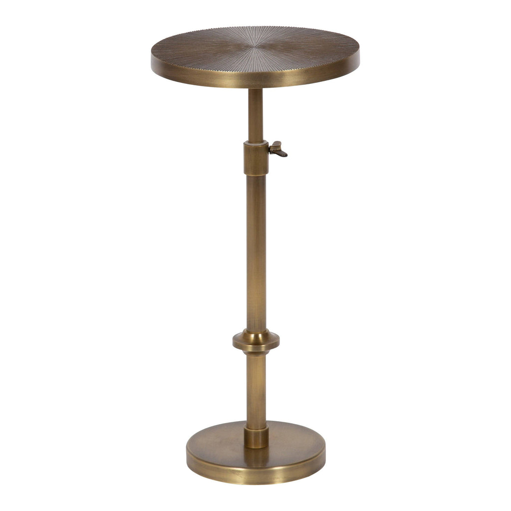 Kate and Laurel - Engles Adjustable Embossed Metal Table and Plant Stand