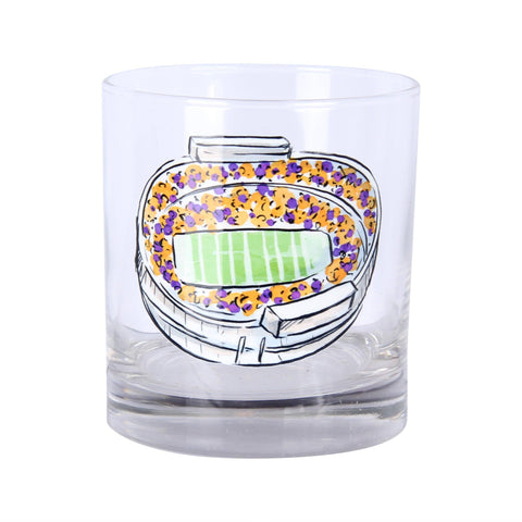 LSU Stadium Rocks Glass