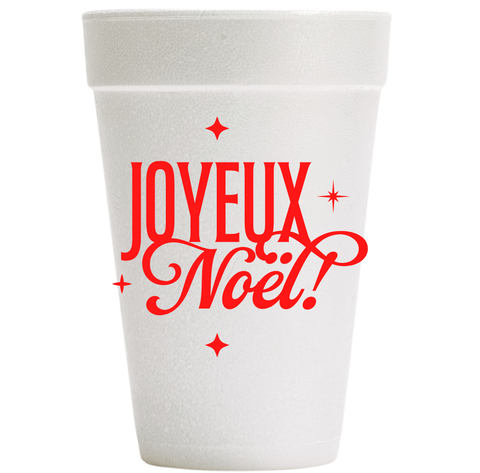 Joyeaux Noel Foam Cup Set