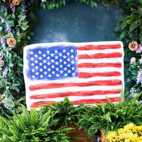 American Flag Garden Stake