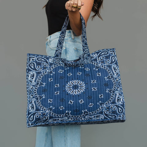 Blue Bandana Tote