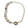 Half Chain Freshwater Pearl Necklace - 18K Gold Filled