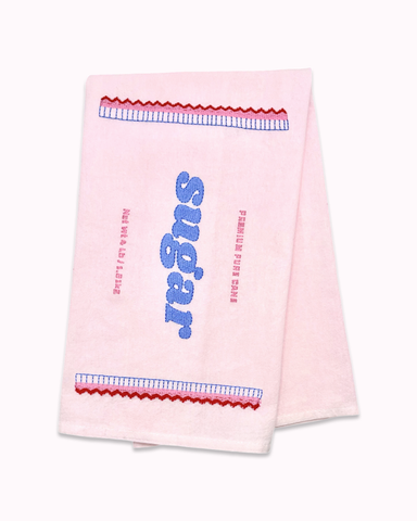 Sugar Embroidered Tea Towel