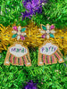 Mardi Party Fringe Jacket Earrings