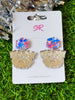 Bulldog Dangle with Red, White and Blue Earrings