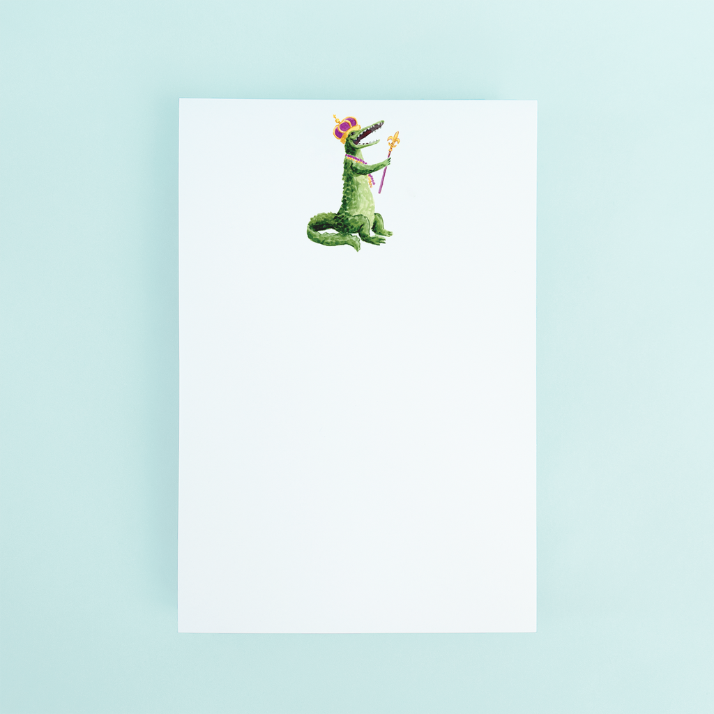Mardi Gras Alligator Notepad