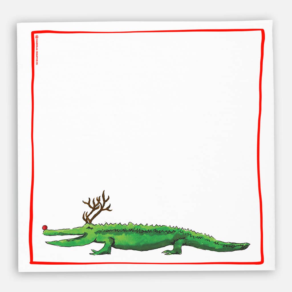 Alligator Reindeer Kitchen Towel