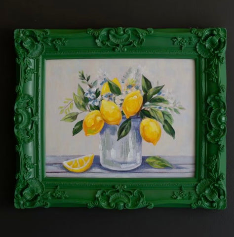 Framed Lemon Painting
