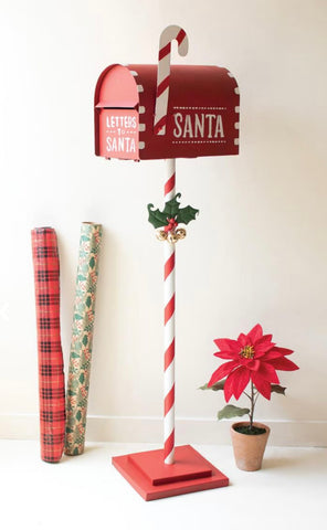 Painted Metal Christmas Mailbox