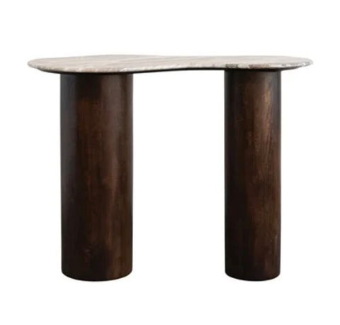 Marble & Mango Wood Console Table