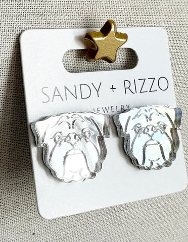 Medium Bulldog Stud Earrings