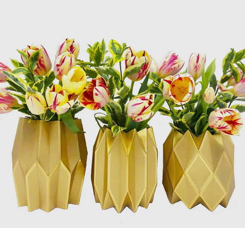 Gold Foil Paper Vase Wraps
