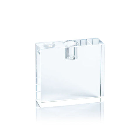 Crystal Rectangular Candle Taper Holder