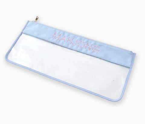 Light Blue Bamboo Mahjong Bag