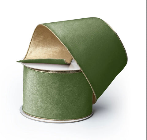 Sage Green Velvet Ribbon