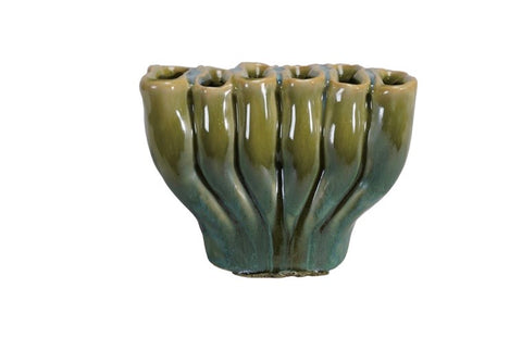 Stoneware Green Glaze Vase