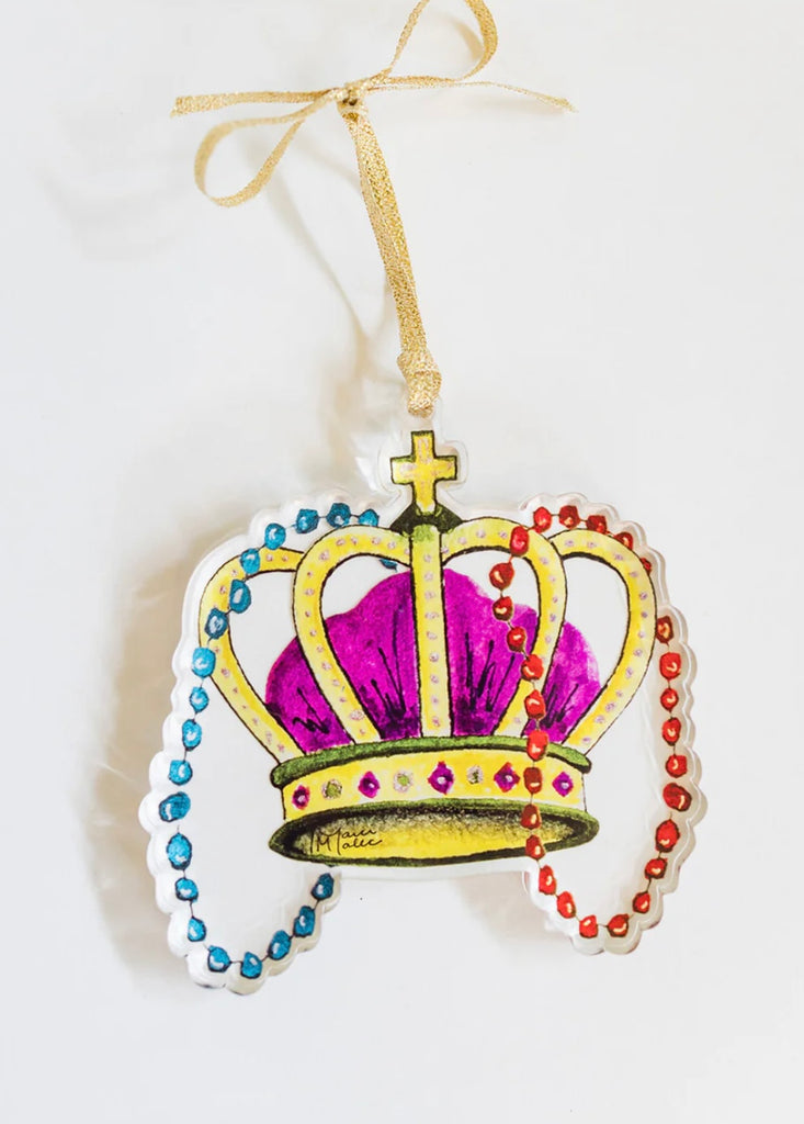 Mardi Gras Crown Acrylic Art Ornament