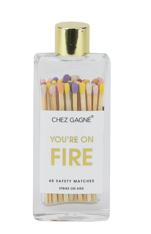 You’re On Fire Glass Bottle Matches