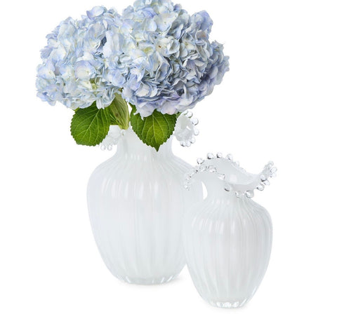 Glass Pearl White Vase
