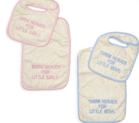 Thank Heaven Bib/Burp Pad Set