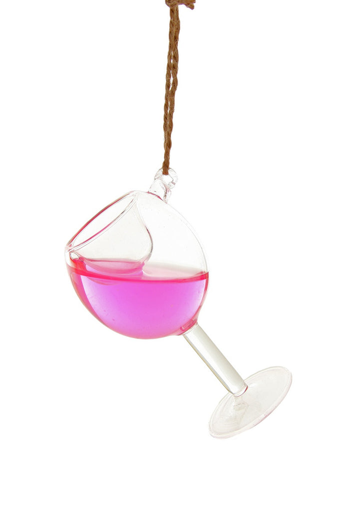 Blush Wine Glass Ornament