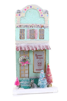 Ice Cream Shoppe Paper Mache House