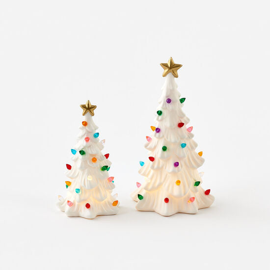 Lighted Christmas Trees- Set of 2