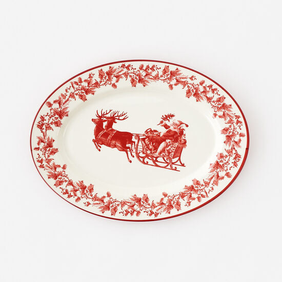 Yuletide Enamel Oval Melamine Platter