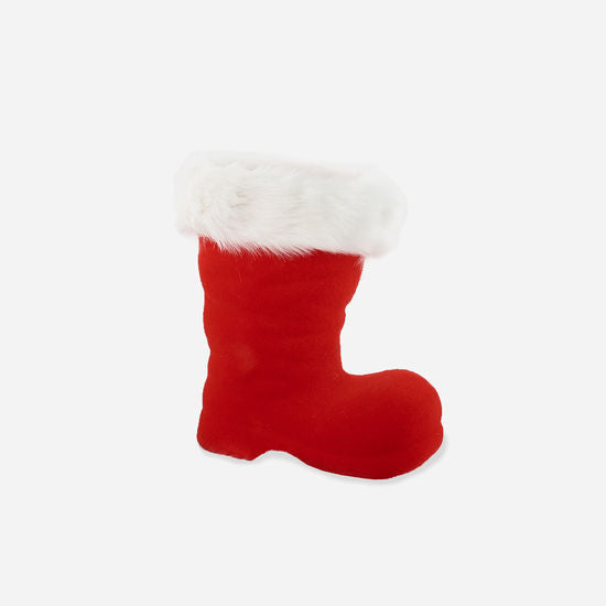 Flocked Red Boot