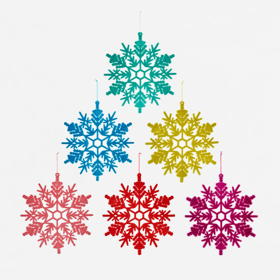 Flocked Snowflake Ornament