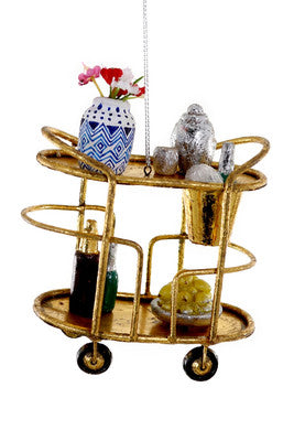 Glam Bar Cart Ornament