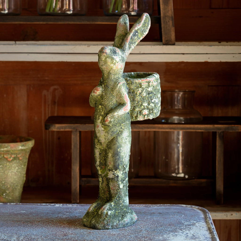 Aged Gathering Rabbit Statue