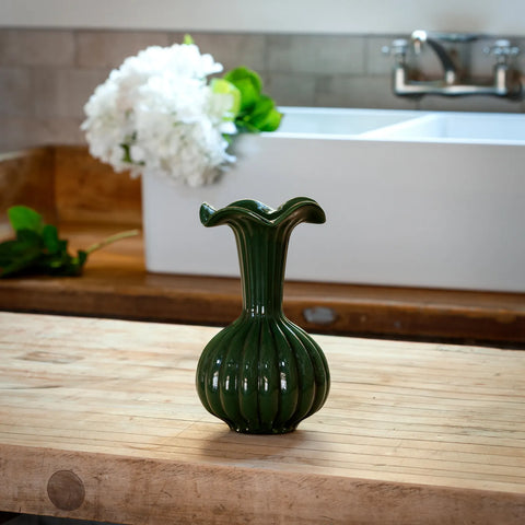 Emerald Trumpet Vase