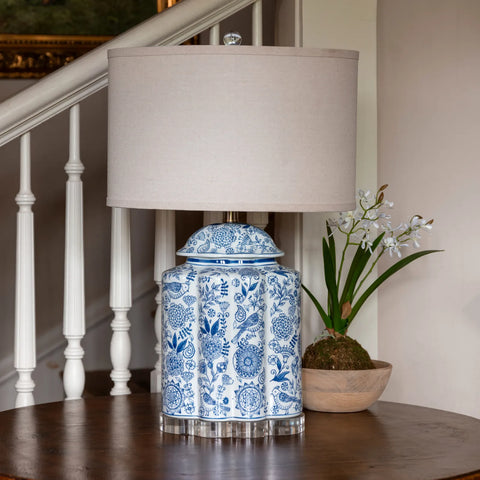 Blue and White Porcelain Lamp