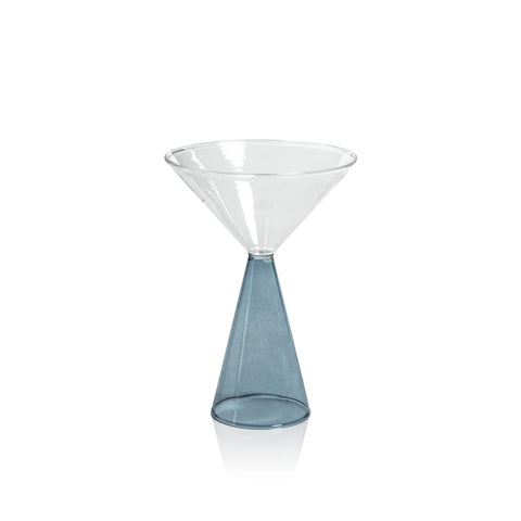 Blue Martini Glass