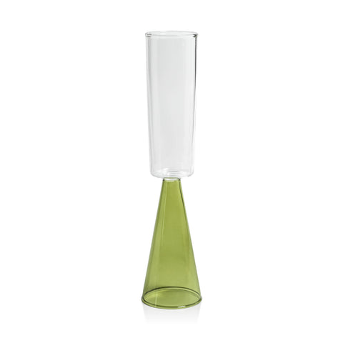 Green Stemmed Champagne Flute