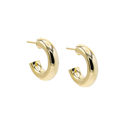 Chunky Gold Plated Hoops Earrings
