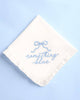 Something Blue Embroidered Handkerchief