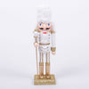 White Hand-Painted Wood Nutcracker