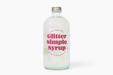Wood Stove Kitchen Glitter Simple Syrup