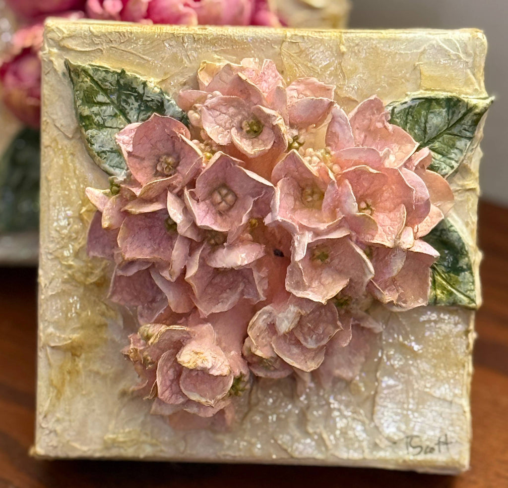Hydrangea Clay Floral Bouquet Canvas Art