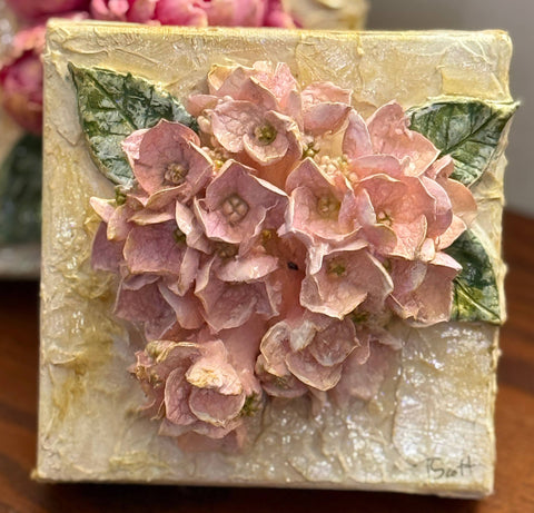 Hydrangea Clay Floral Bouquet Canvas Art