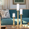 Classic Gold Cast Aluminum Candleholder, Medium
