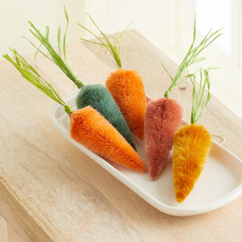 Your Heart's Content - Spring Carrots, Bottle Brush Colorful spring decor for table