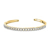 Pave Cuban Link Open Bangle Bracelet