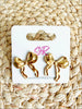 Sandy + Rizzo - Golden Ribbon Bow Stud Earrings