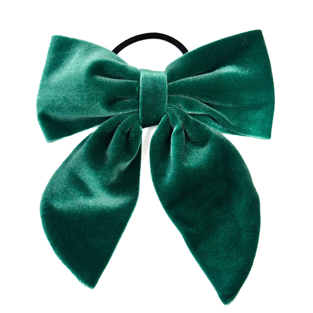 Green Velvet Bottle Bow